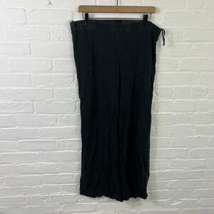 Myrah Women's Activewear Sweatpants Wide Leg Elastic Waist Black Size Large